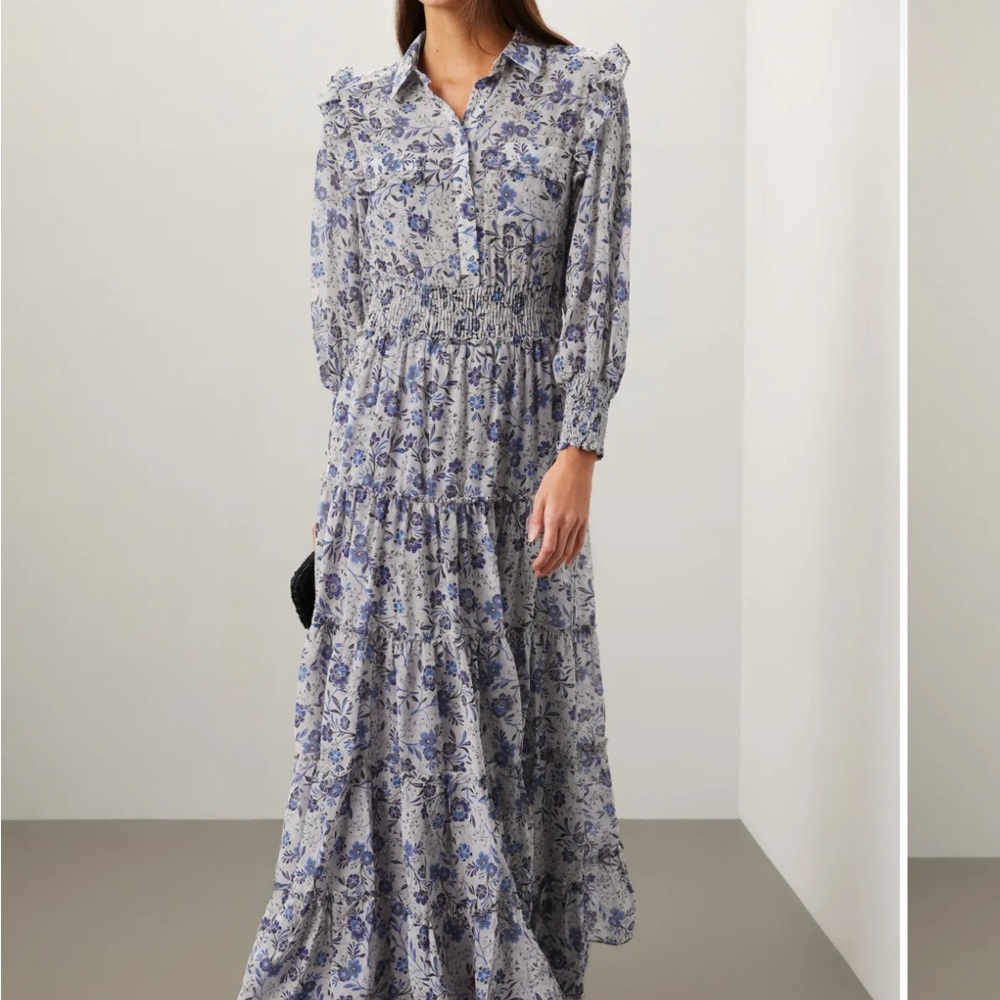 Floral Blue Maxi Dress